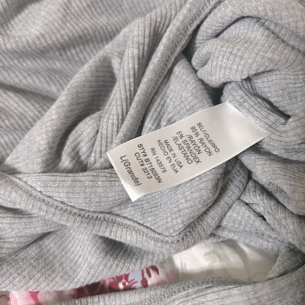 Naked Wardrobe Grey Off the Shoulder Bodysuit - Picture 4 of 7